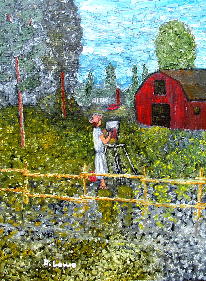 Painting the Barn Painting by Danny Lowe