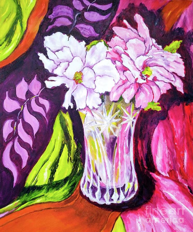 Painting, The Crystal Vase Painting by Lisa Boyd