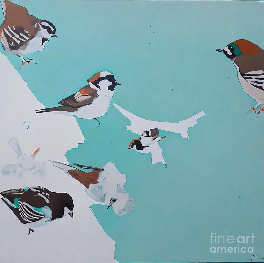 Nature Painting - Painting Wr Ble Od Dziewczyny bird art nature ill by N Akkash