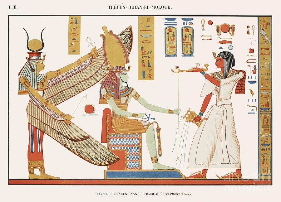 Paintings copied from the tomb of Ramses IV Maimonides from Monuments de lEgypte et de la Nubie  Painting by Shop Ability