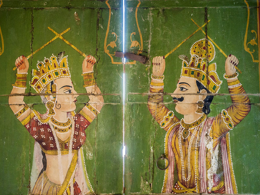Paintings in Jain temple Bhandreshwar Bikaner India Photograph by Aluxum