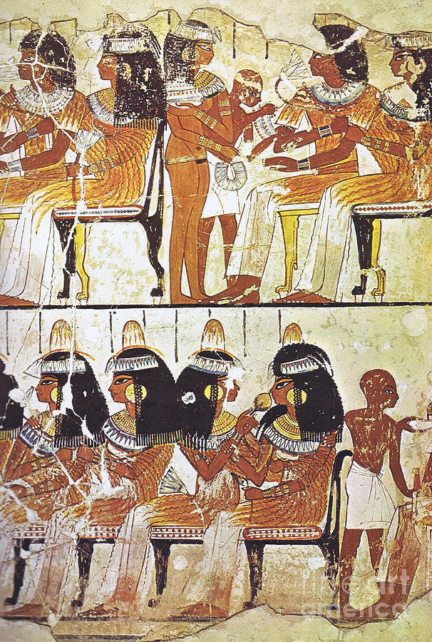Paintings in the Egyptian Tomb of Nebamun by Arkitekta Art