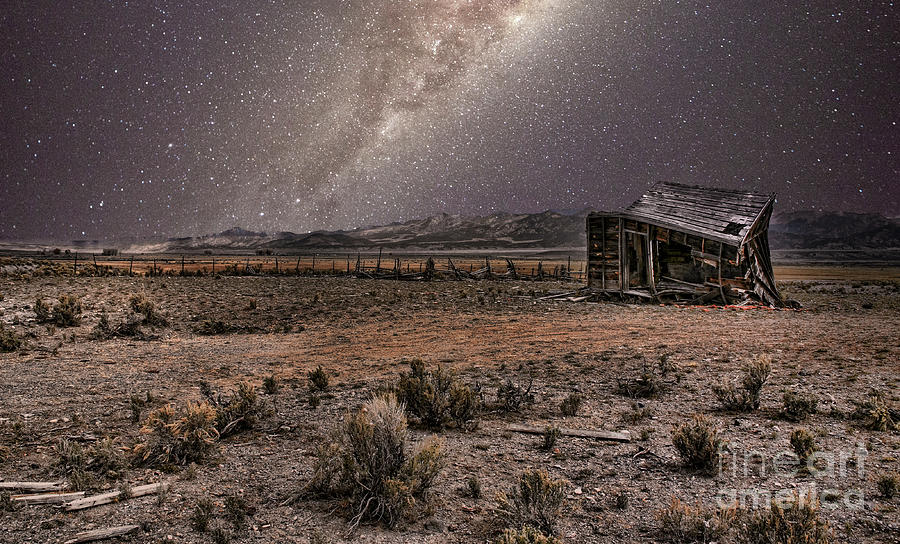 Paintography Utah Landscape Galaxy Skies  Mixed Media by Chuck Kuhn