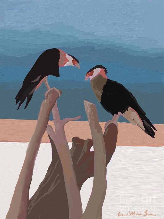 Pair of Birds Digital Art by Anne Marie Brown