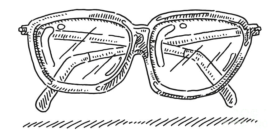 Pair Of Glasses Drawing by Frank Ramspott