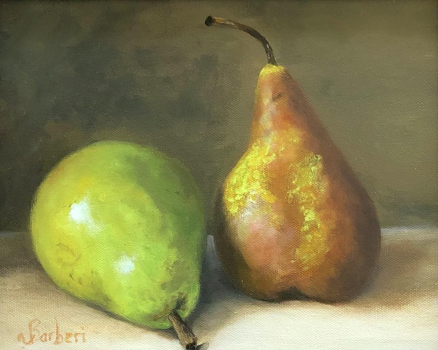 Pair Of Pears II Painting by Anne Barberi
