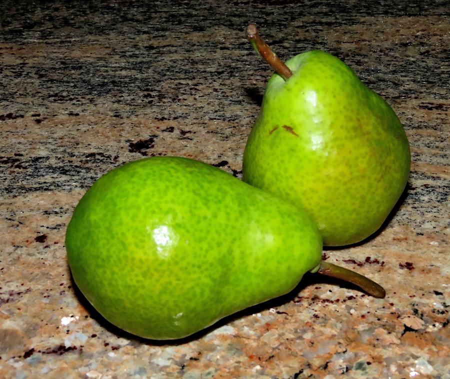 Pair of Pears Kitchen Art Photograph by Linda Stern