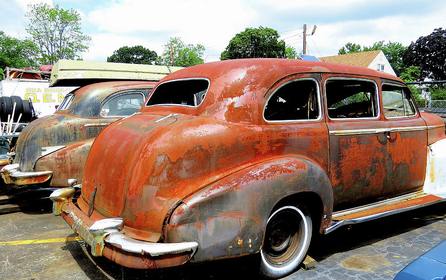 Pair of Rusty 1947 Cadillac Imperial Limos Photograph by Linda Stern