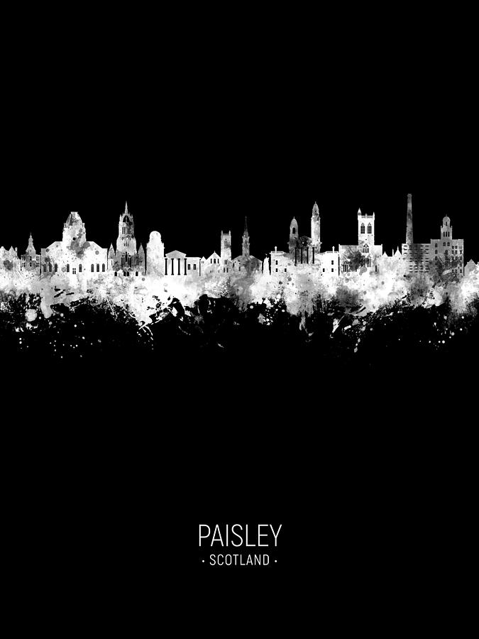 Paisley Scotland Skyline #24 Digital Art by Michael Tompsett