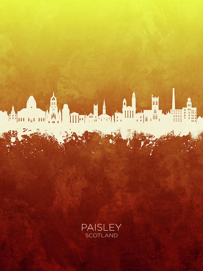 Paisley Scotland Skyline #34 Digital Art by Michael Tompsett