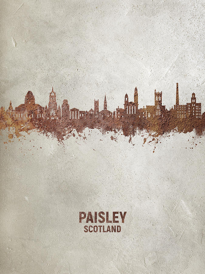 Paisley Scotland Skyline #35 Digital Art by Michael Tompsett