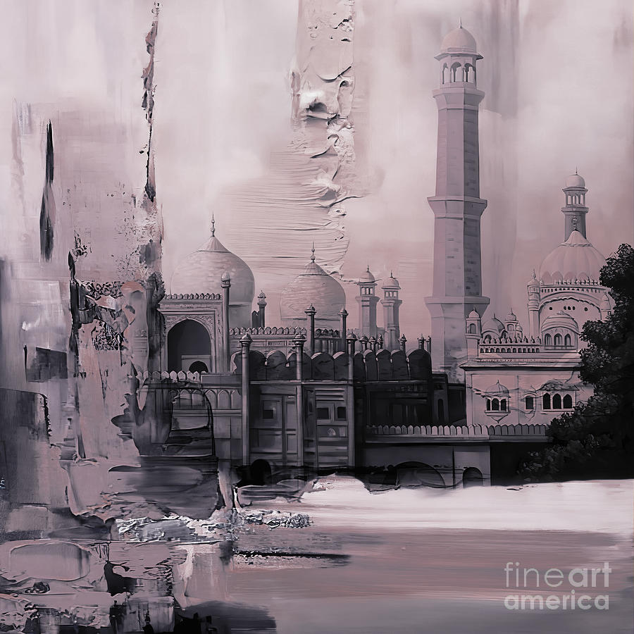 Pakistani Badhahi Mosque 03 Painting by Gull G