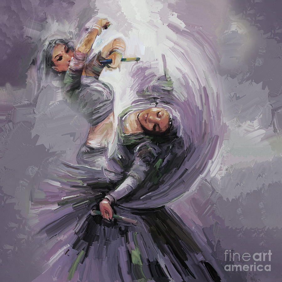 Pakistani cultural dance 23 Painting by Gull G