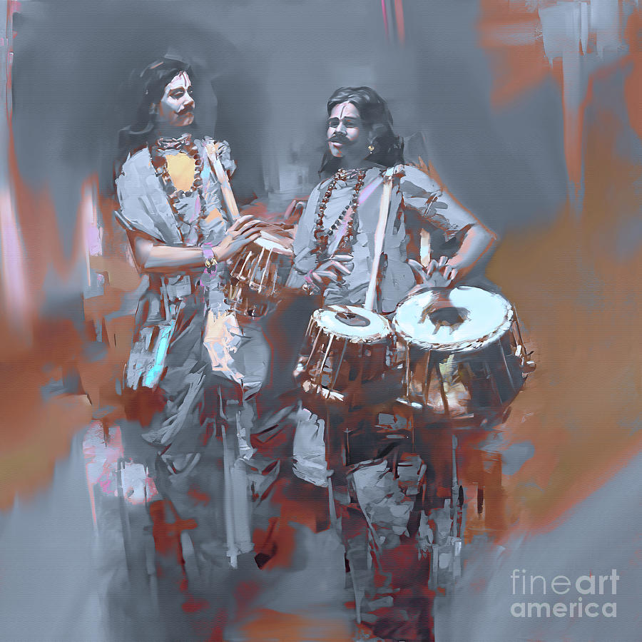 Pakistani Punjabi folk Singers  Painting by Gull G