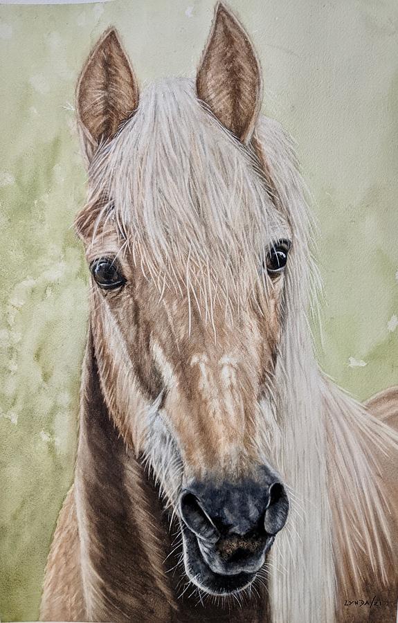 Horse Painting - Pal by Lynda Grant