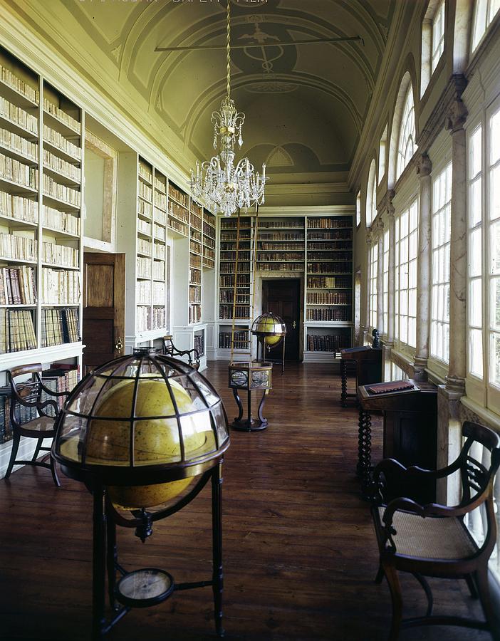Palace Library of the Marquis of Fronteira Photograph by Pedro E Guerrero