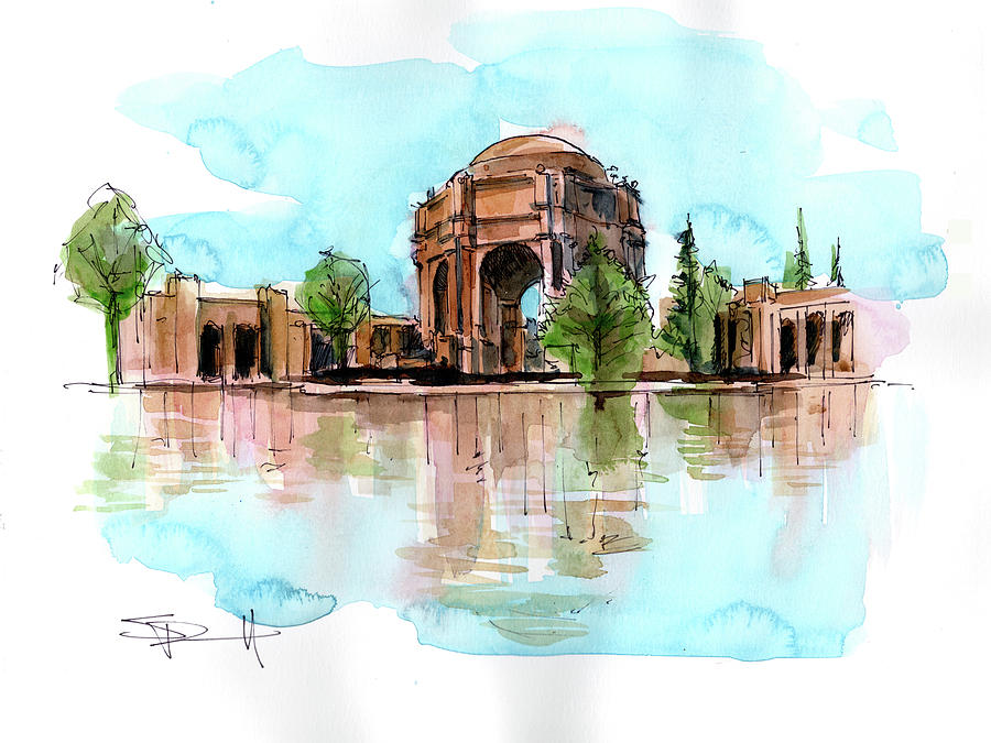 Palace of Fine Arts Painting by Sean Parnell