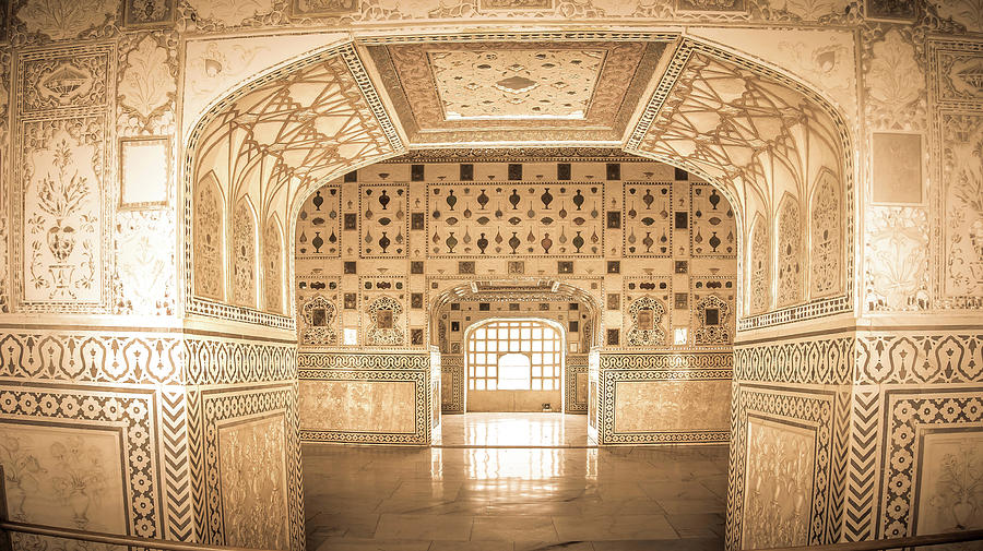 Sheesh Mahal Interior Photograph By La Moon Art - Fine Art America