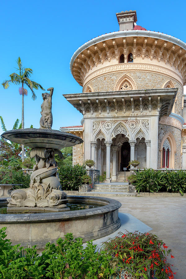 Palacio de Monserrate - Monserrate Palace and Fountain Photograph by W Chris Fooshee