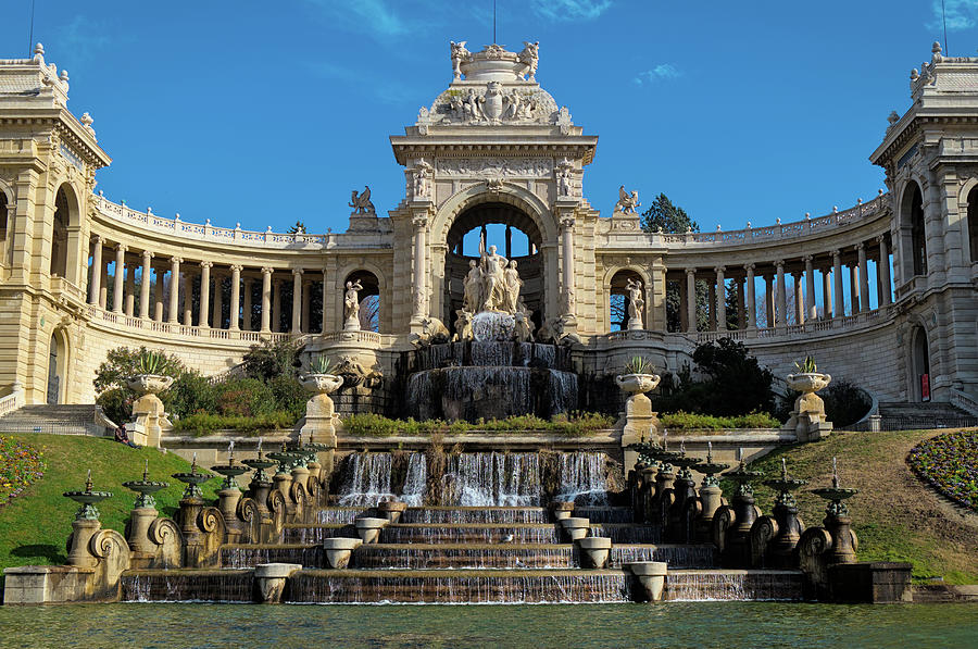 Palais Longchamp Fountain on a sunny day Photograph by Angelo DeVal