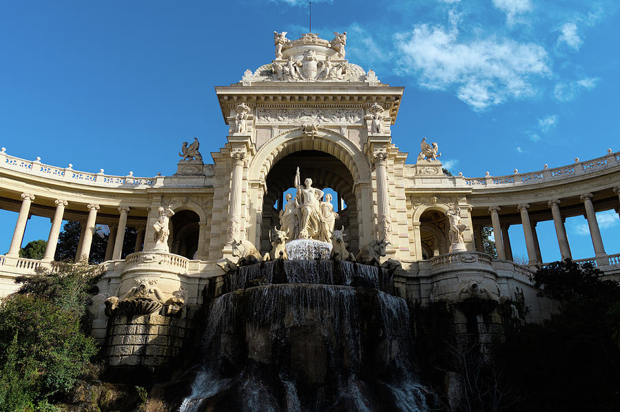 Palais Longchamp Water Fountain - Marseille Photograph by Angelo DeVal