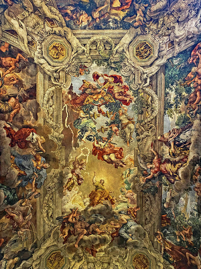 Palazzo Barerini Celing Painting Painting by The James Roney Collection