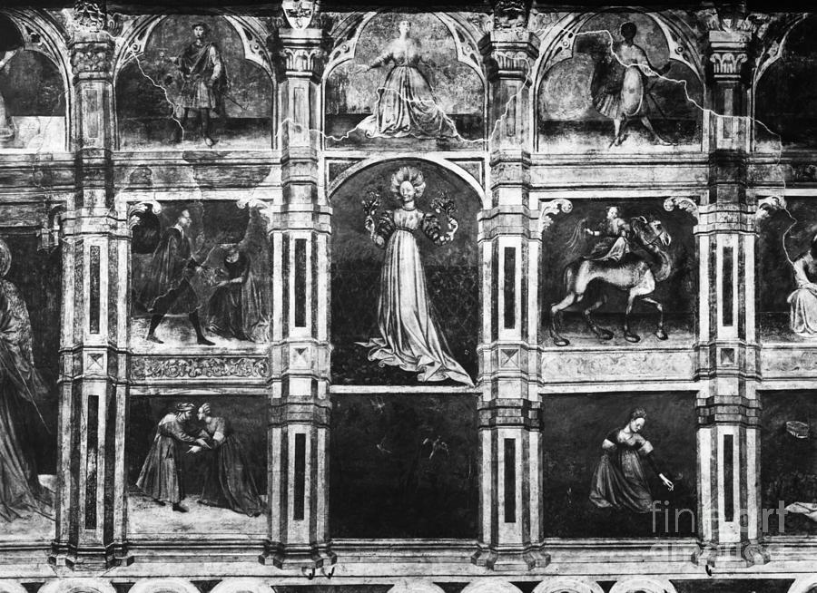 Palazzo Frescoes, 1425-1440 Painting by Nicolo Miretto and Stefano da Ferrara