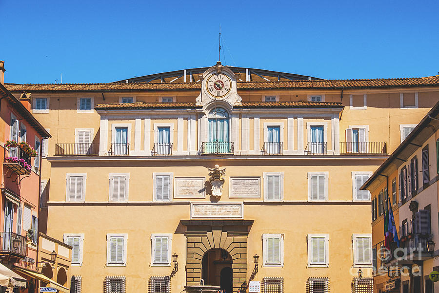 Landmark Photograph - Palazzo Pontificio building in Castel Gandolfo Rome by Luca Lorenzelli