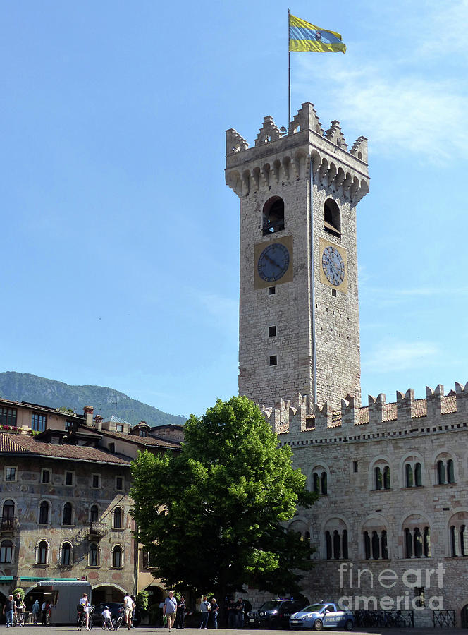 Palazzo Pretorio Clock Tower - Trento - Italy Photograph by Phil Banks