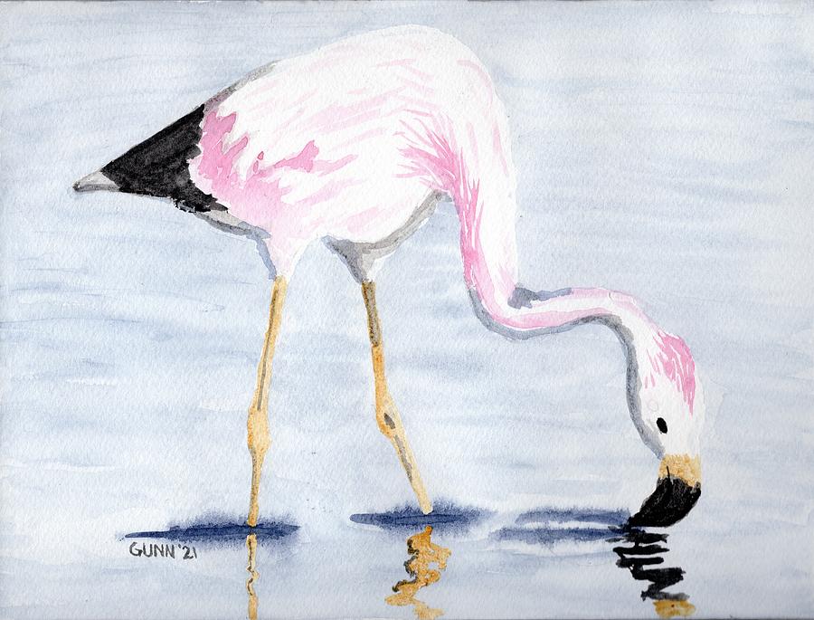 Pale Flamingo Painting by Katrina Gunn