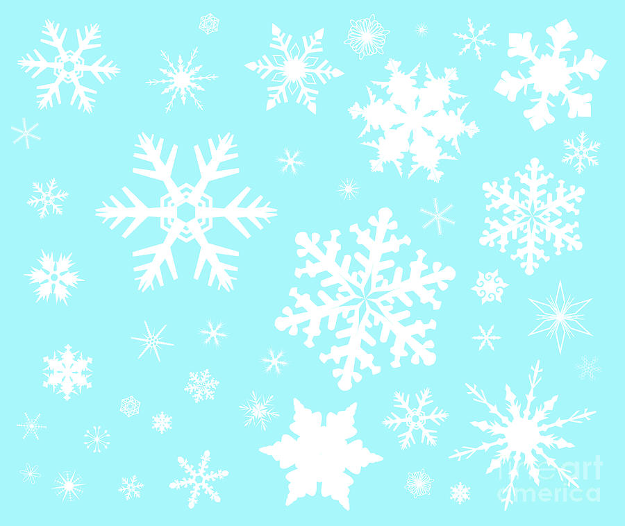 Pale Snowflake Background Digital Art by Bigalbaloo Stock - Fine Art ...