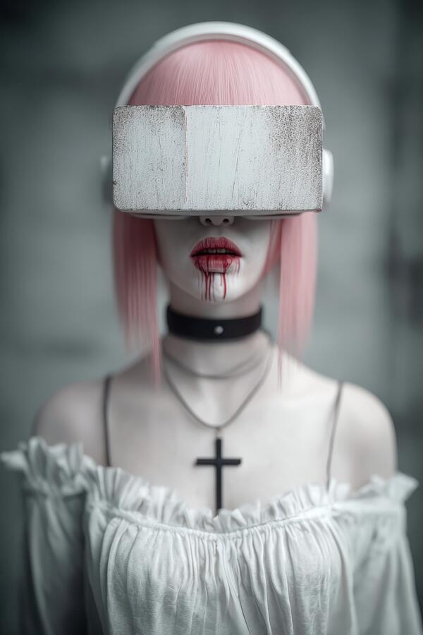 Pale Woman - Virtual Stigmata Digital Art by Matthias Hauser