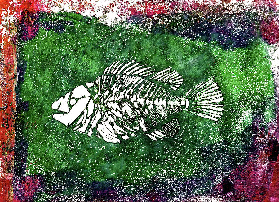 Paleo Fish #2 Painting by Bellesouth Studio