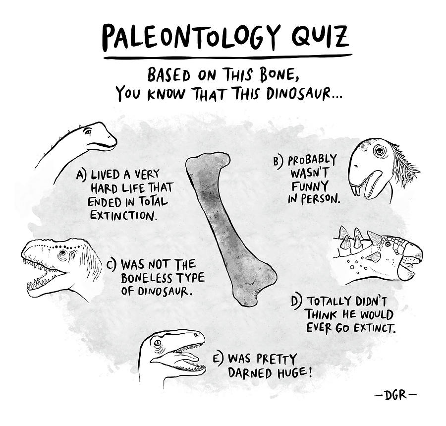 Paleontology Quiz Drawing by Dahlia Gallin Ramirez