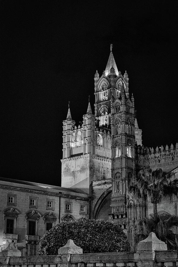 Palermo Cathedral at Night Photograph by Monroe Payne