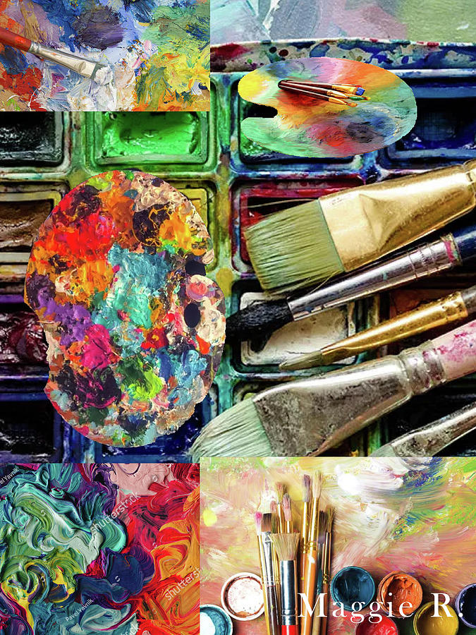 Palette Collage Digital Art by Maggie Russell - Fine Art America