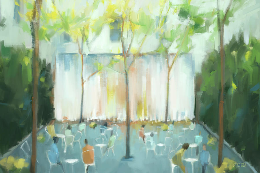 Paley Park NYC Painting by Beverly Brown