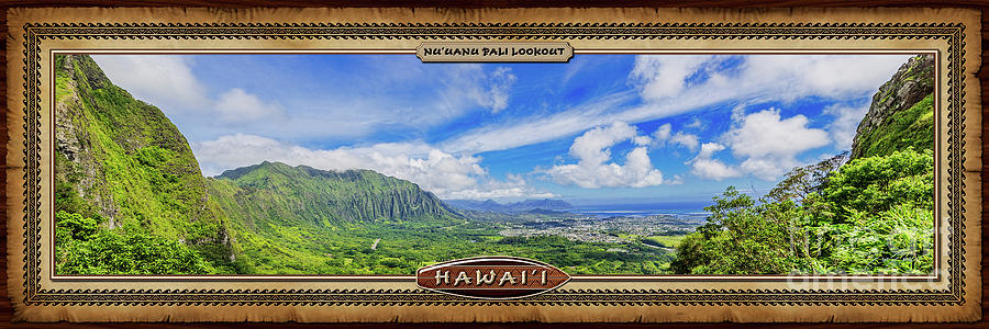 Pali Lookout Hawaiian Style Panoramic Photograph Photograph by Aloha Art