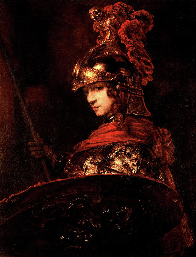 Rembrandt Painting - Pallas Athena, 1665 by Rembrandt
