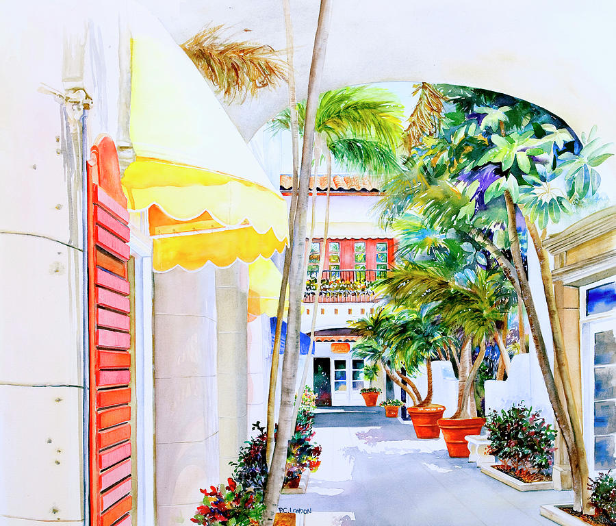 Palm Beach Alley Painting by Phyllis London