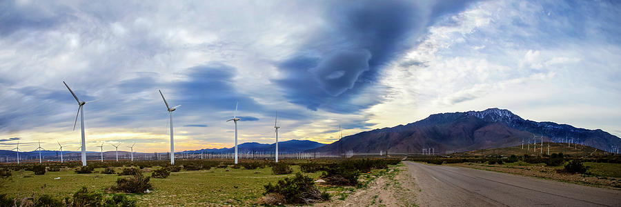 Palm Desert Windmill Farm Pano Photograph by Anthony Jones