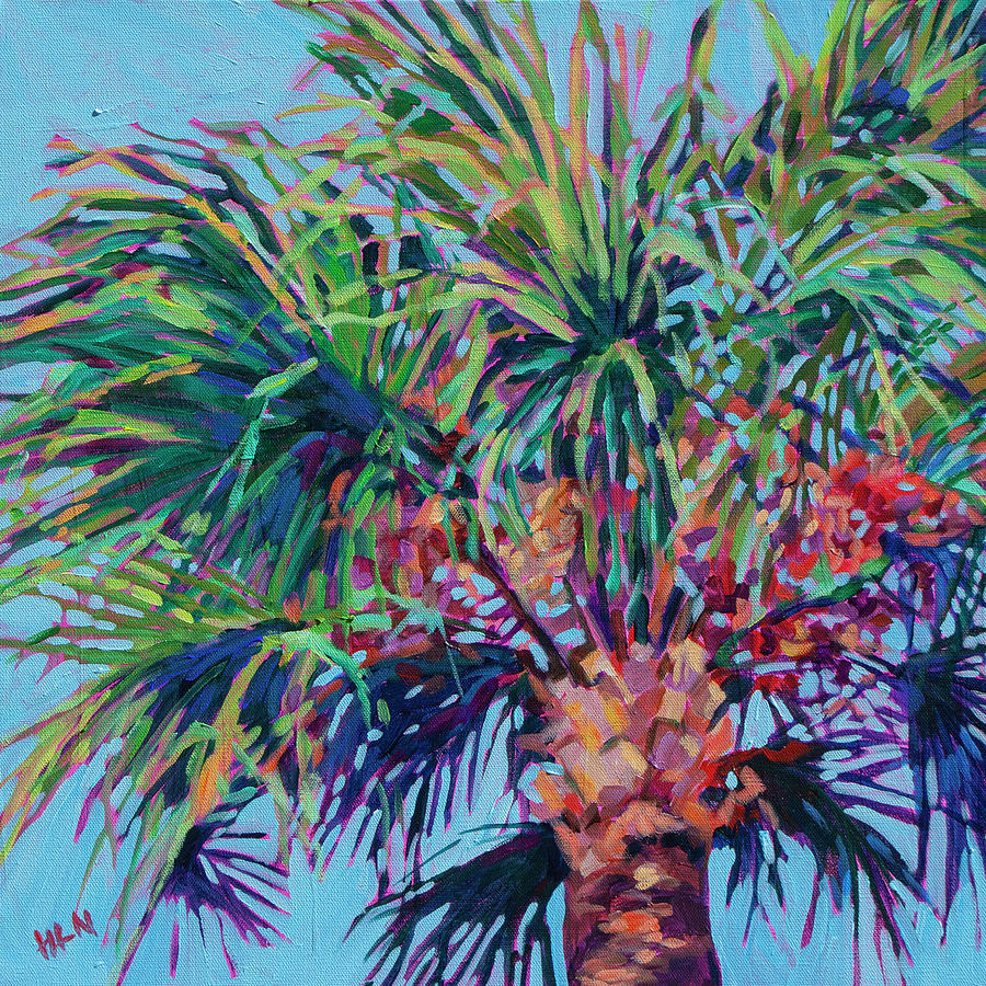 Palm detail #5 Painting by Heather Nagy