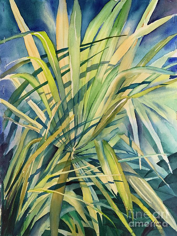 Palm leaves Painting by Liana Yarckin