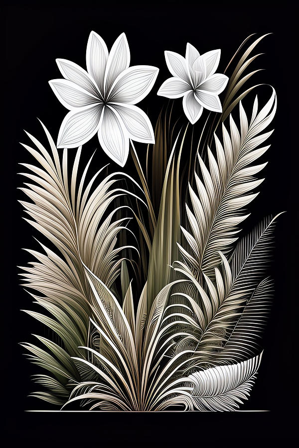 Palm Leaves Digital Art by Lori Hutchison