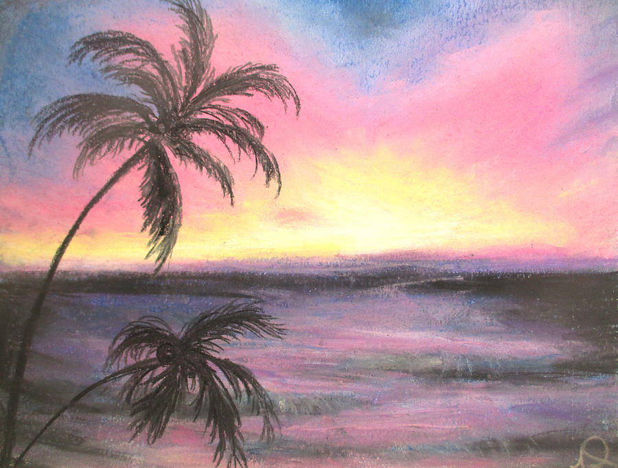 Palm Set Painting by Jen Shearer