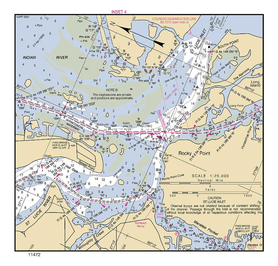 Palm Shores to West Palm Beach, NOAA Chart 11472_3 Digital Art by ...