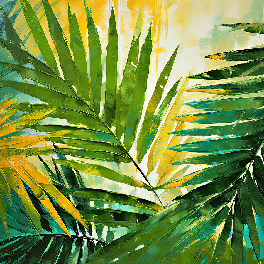 Palm Tree Art - Tropical Foliage Art Digital Art