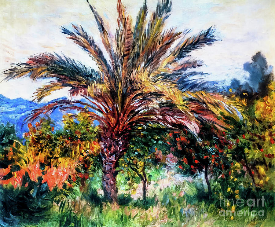 Palm Tree at Bordighera by Claude Monet 1884 Painting by Claude Monet