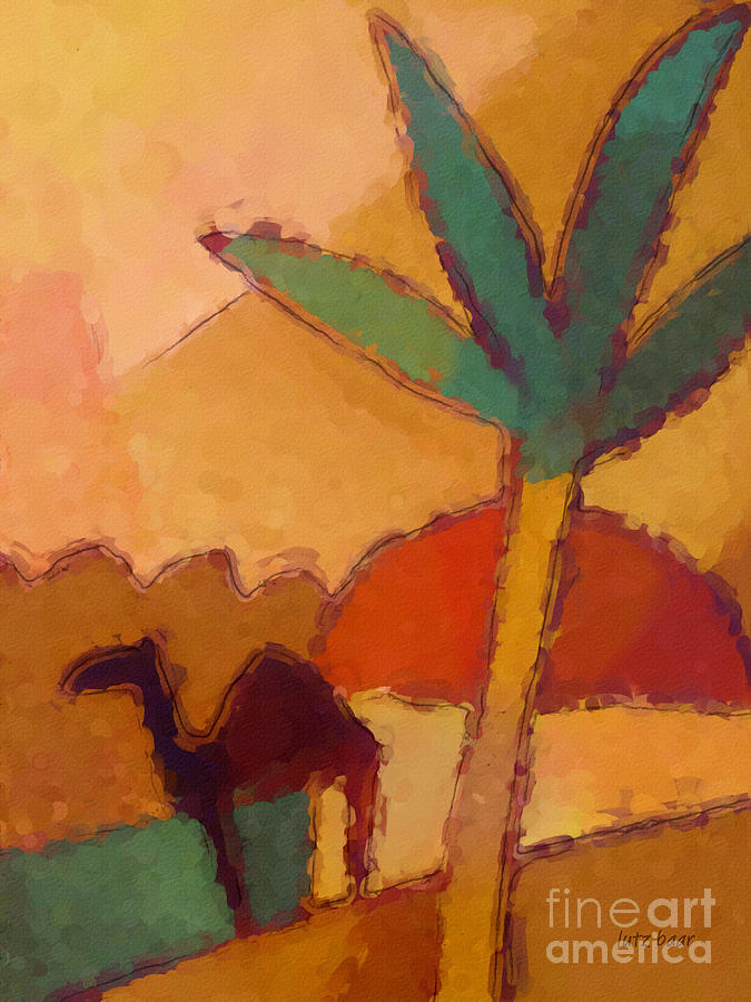 Palm tree Impression Painting by Lutz Baar