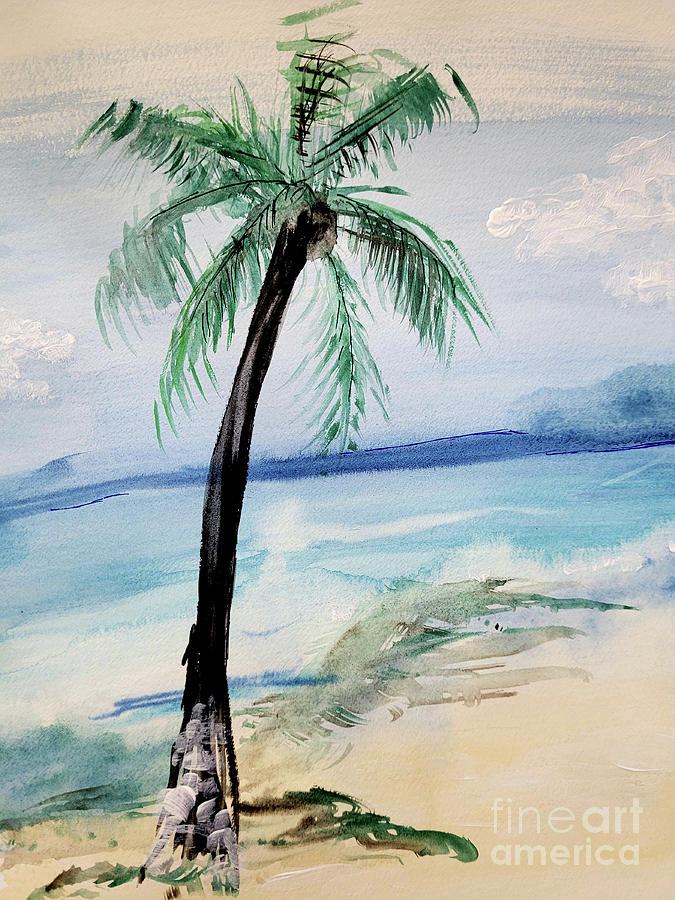 Palm Tree In Paradise Painting